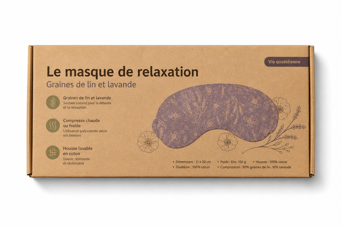 MASQUE YEUX LIN/LAVANDE