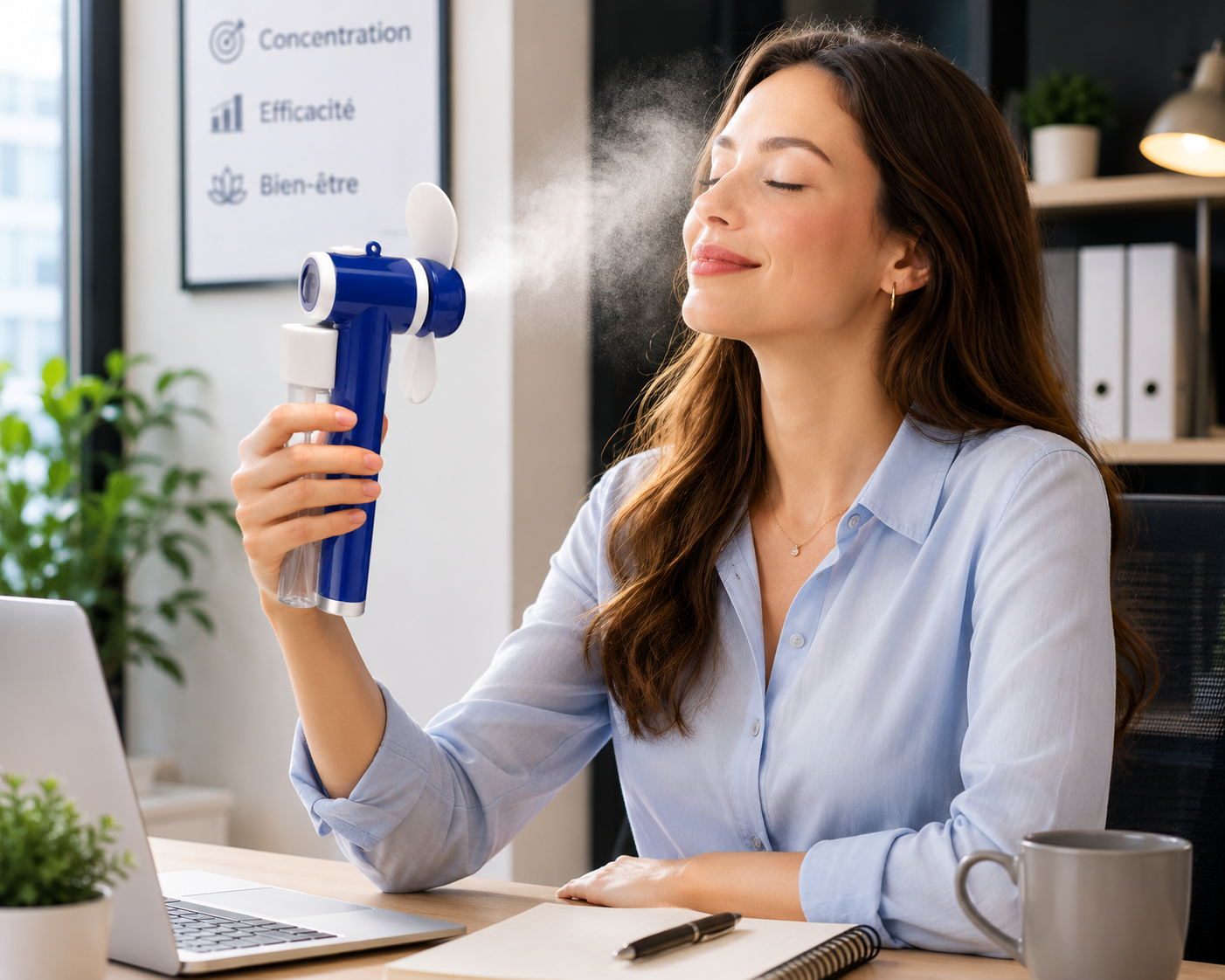 MINI VENTILATEUR BRUMISATEUR DE VOYAGE