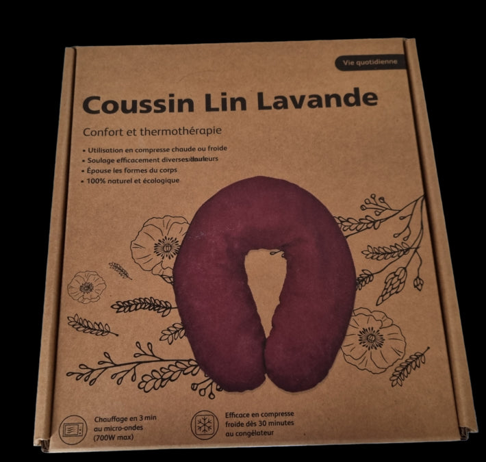 LINEN / LAVENDER CERVICAL CUSHION