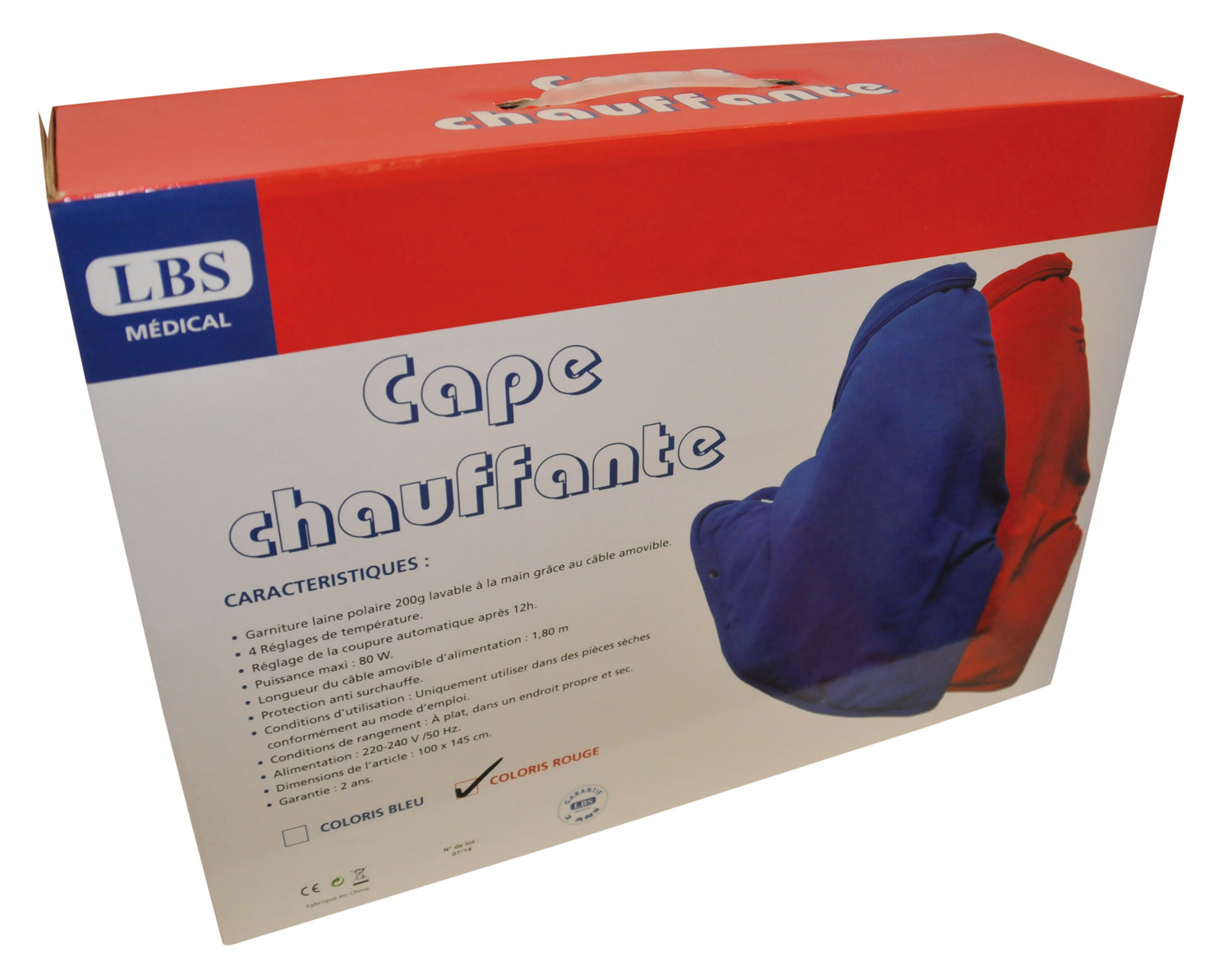 CAPE CHAUFFANTE ÉLECTRIQUE BLEUE