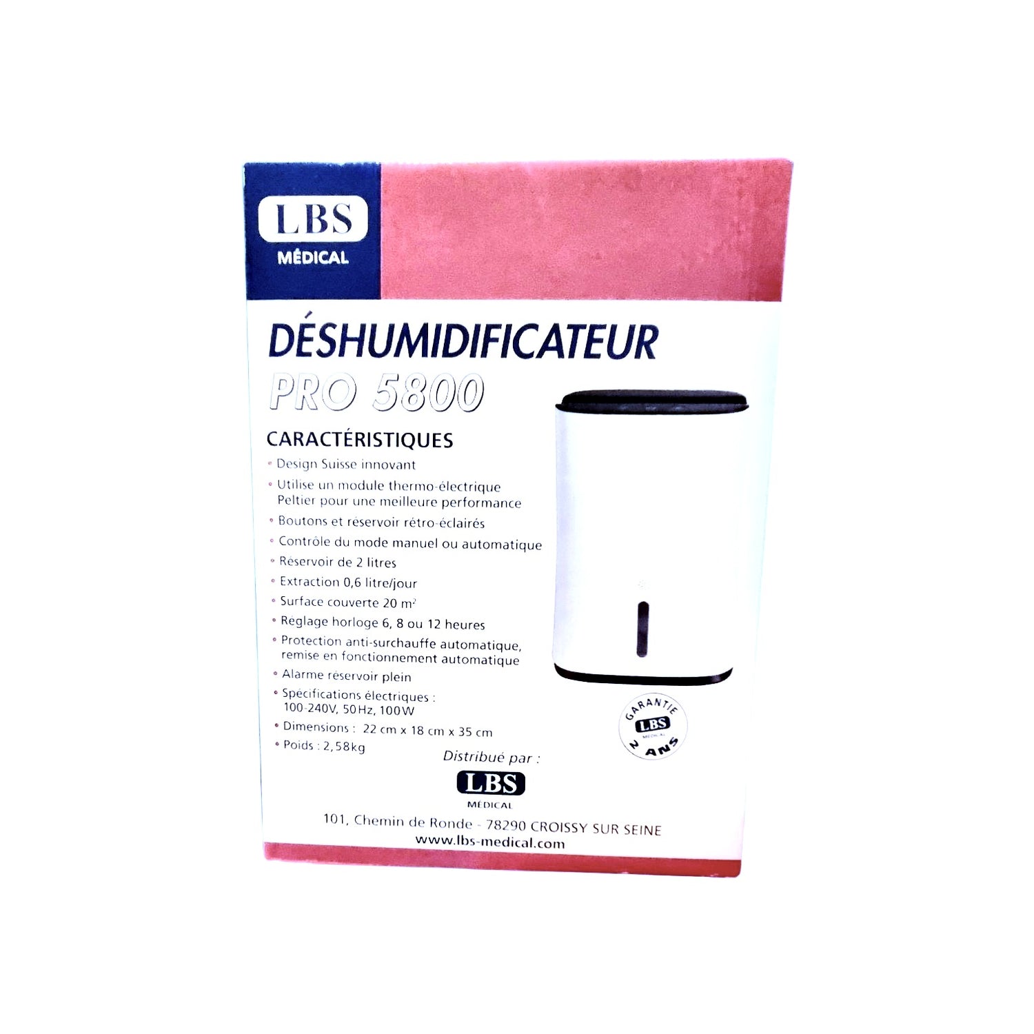 DESHUMIDIFICATEUR PRO 5800