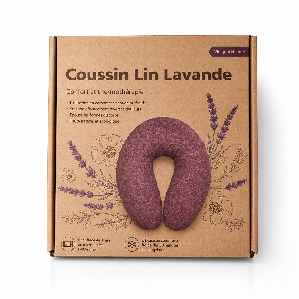 COUSSIN CERVICAL LIN / LAVANDE