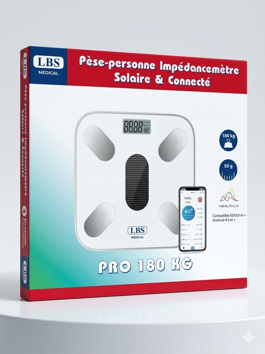 PESE-PERSONNE IMPEDANCEMETRE SOLAIRE &amp; CONNECTE