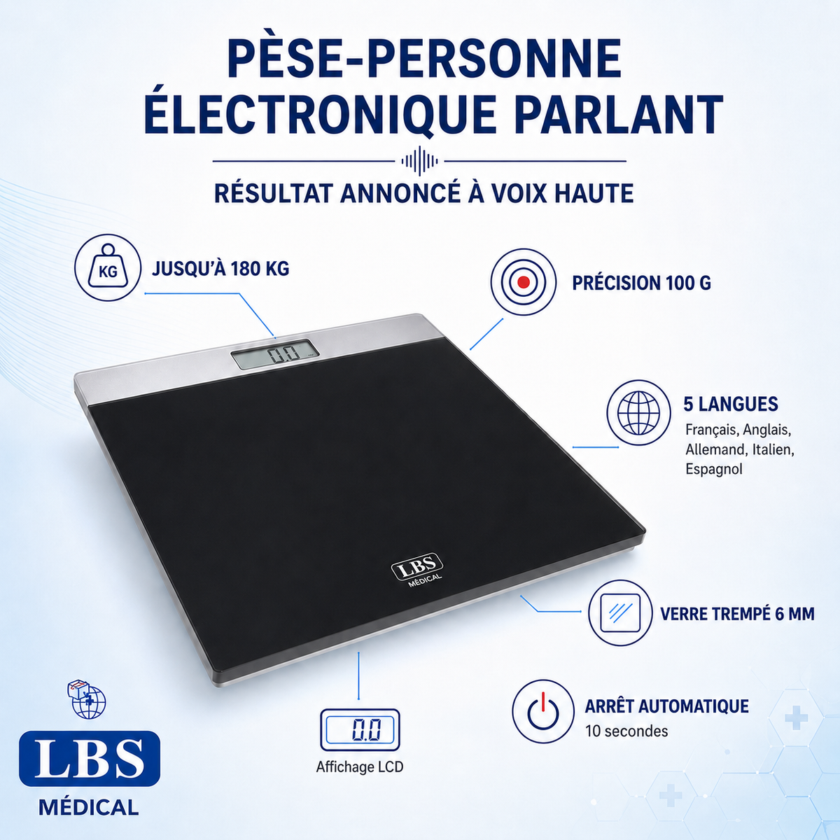 VICTORY TALKING GLASS ELECTRONIC SCALE