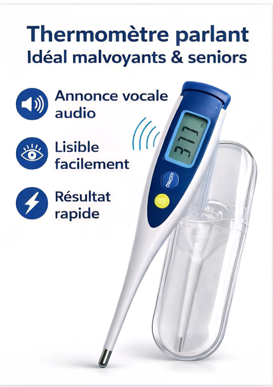 THERMOMETRE DIGITAL RIGIDE PARLANT